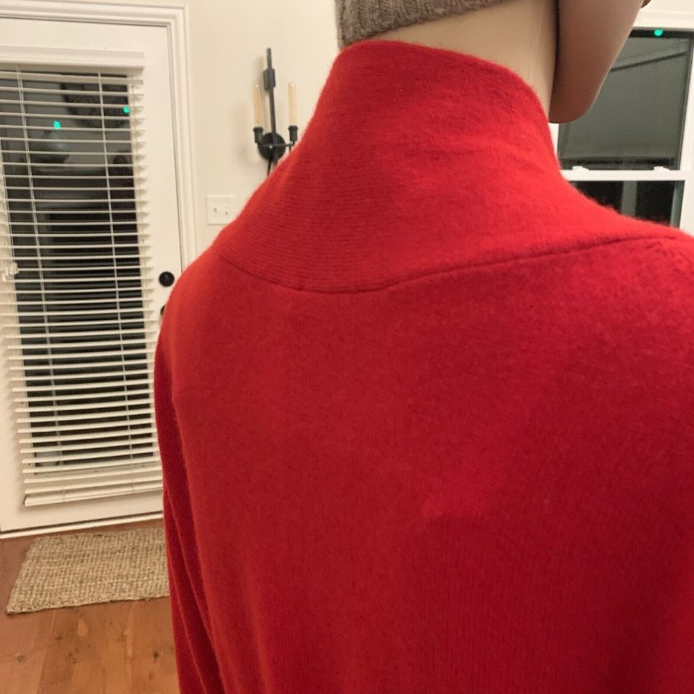 NWT Van Winkle & CO. WOMENS RED Cashmere SHAWL COLLAR ROBE - Picture 7 of 13